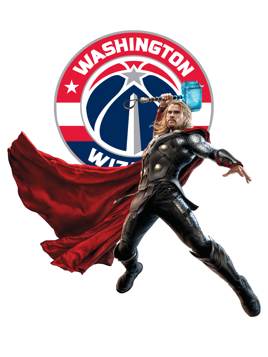 Washington Wizards Thor Logo vinyl decal